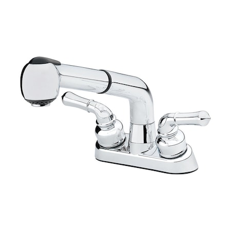 B & K Homewerks Pullout Two Handle Chrome Laundry Faucet 3311-U525